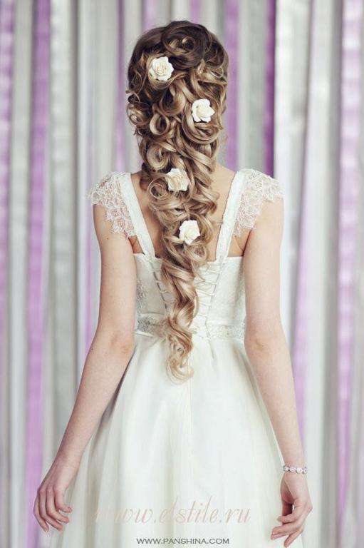 لف شعر سوري- اجمل لفات شعر للعرايس Curly Wedding Hairstyles 12