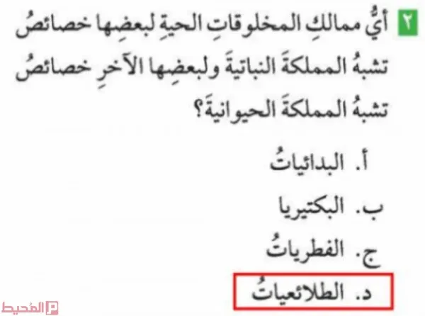 اي ممالك المخلوقات الحيه لبعضها خصائص تشبه المملكه النباتيه - حل اللغز بطريقه صحيحه اي ممالك المخلوقات الحيه لبعضها خصائص