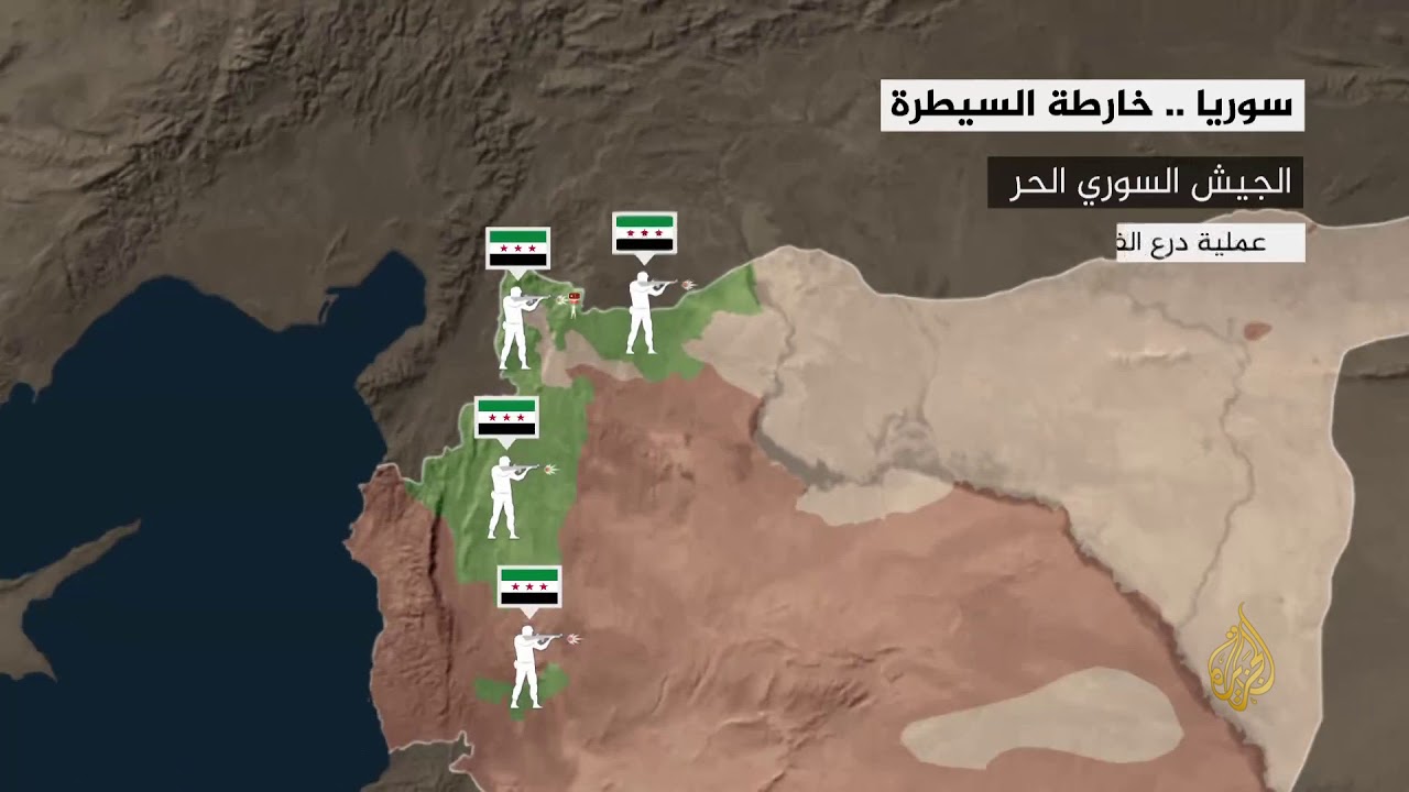 خريطة السيطرة في سوريا خريطة سوريا الح 9