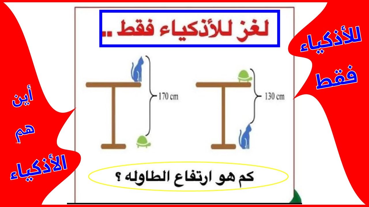 الغاز صعبة مع حلولها - لتنشيط عقلك وقياس مستوى ذكاءك -D8-A7-D9-84-D8-Ba-D8-A7-D8-B2 -D8-B5-D8-B9-D8-A8-D8-A9 -D9-85-D8-B9 -D8-Ad-D9-84-D9-88-D9-84-D9-87-D8-A7 -D9-84-D8-Aa-D9-86-D8-B4-D9-8A-D8-B7 -D8-B9-D9-82-D9-84-D9-83 -D9-88-D9-82-D9-8A-D8-A7-D8-B3 1