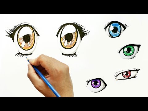 رسم عيون انمي , كيف تكومي برسم عيون انمي