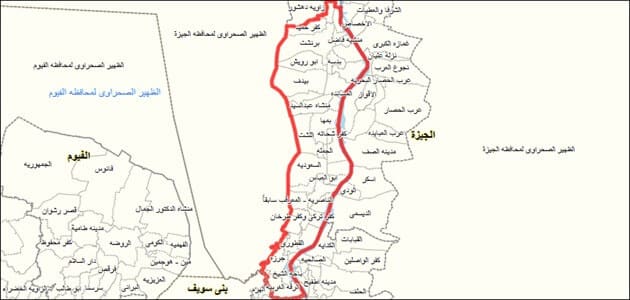 خريطة الجيزة بالتفصيل , نتعرف على أجمل محافظه