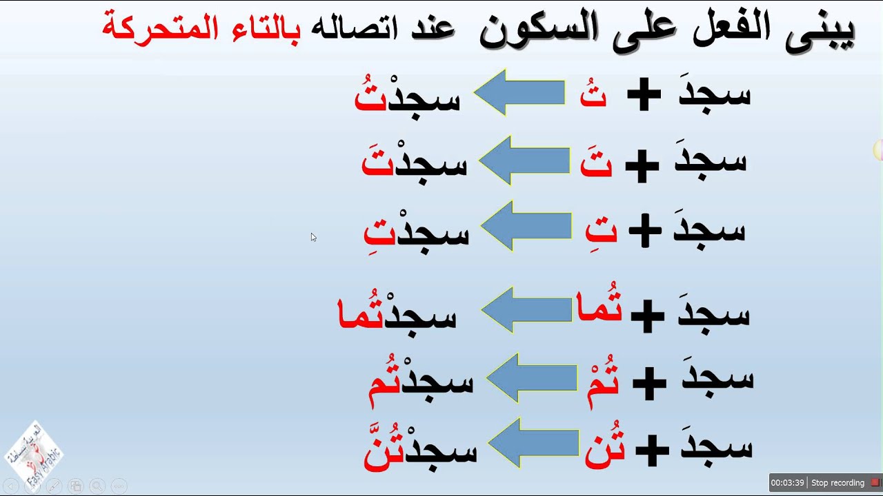 امثلة على الفعل الماضي , تعلمى قواعد النحو البدائيه