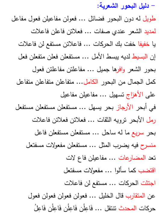 البحور الشعرية 16- نظم أشعارك بالتعرف على البحور الشعرية البحور الشعرية 16 نظم أشعارك بالتعرف عل