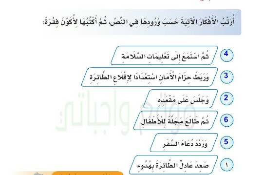 ارتب الافكار الاتية حسب ورودها في النص بوضع احرف ابجدية امامها , طريقة ترتيب الافكار فى النص واهميتها