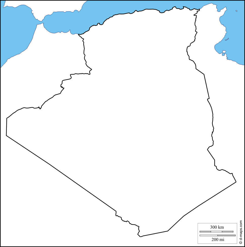 خريطة صماء للجزائر , ضروري يا بنات عايزاها