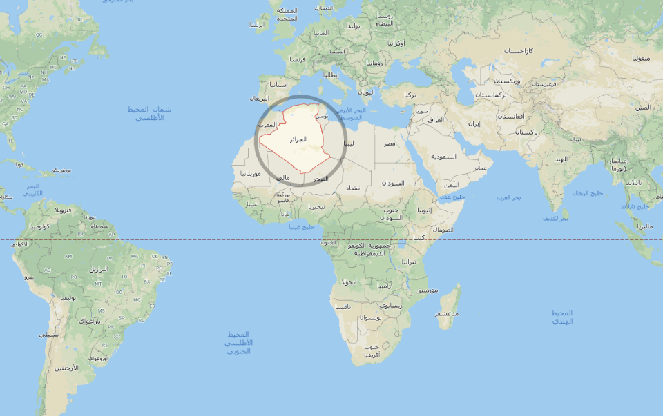 اين تقع الجزائر , مكان الجزائر